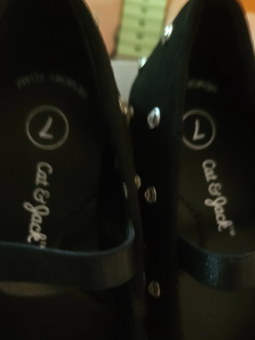 Cat & Jack Toddler Girls Trina Flats: Black: New In Box: Size 7
